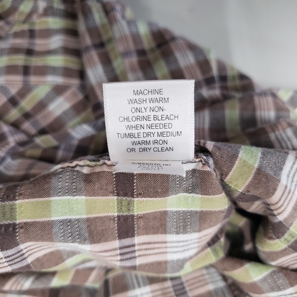 Banana Republic Plaid Short Sleeve Button Down Shirt Mens M Gorpcore Casual - Picture 6 of 6